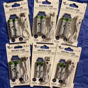 Voltz Micro-USB Rechargeable Batteries AA & AAA